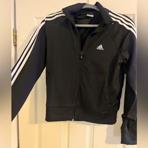 Adidas women’s black track jacket.